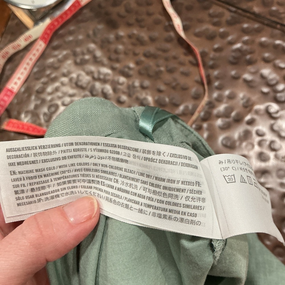 Abercrombie & Fitch Linen Skort, Medium, Green, Scalloped Hem, NWT - Picture 9 of 9